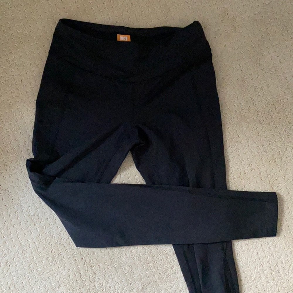 Lucy XS heathered black leggings